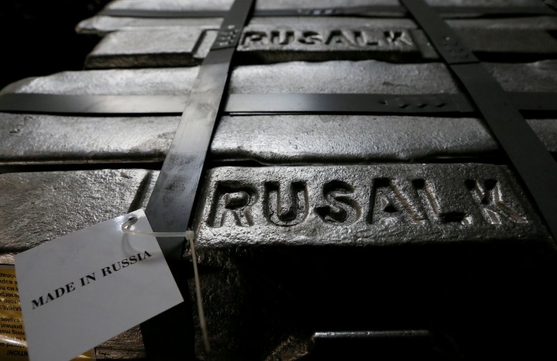 러시아 루살의 주조공장에 보관된 알루미늄. 사진&#x3D;뉴스1