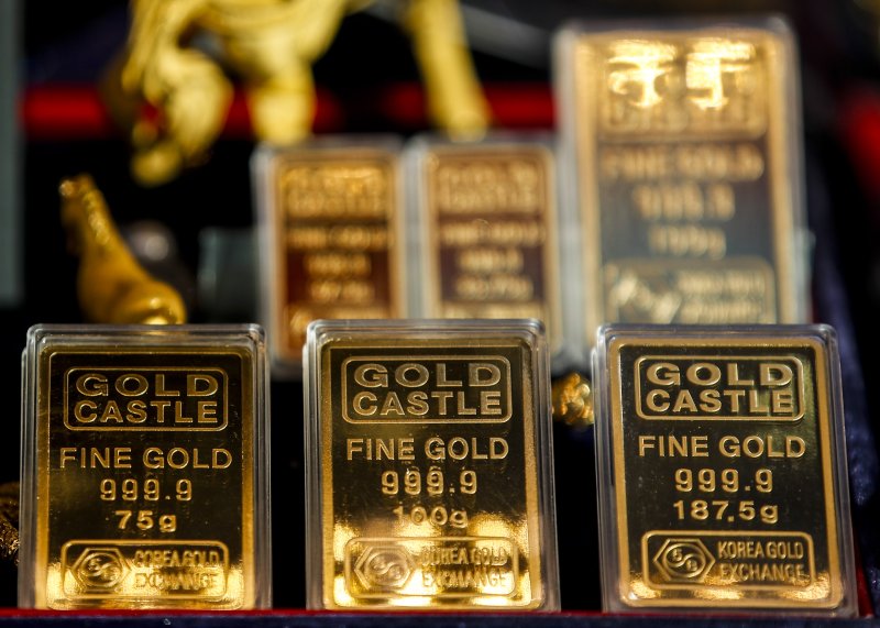 지난 1월25일 서울시내 금은방에 진열된 금 제품.뉴시스