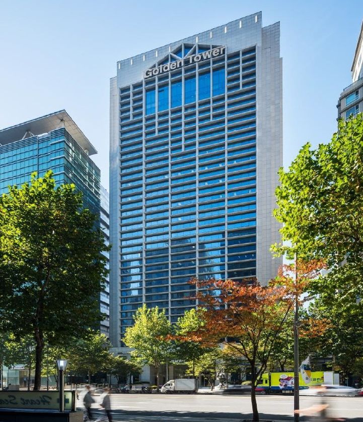 코람코 본사 골든타워 전경. 