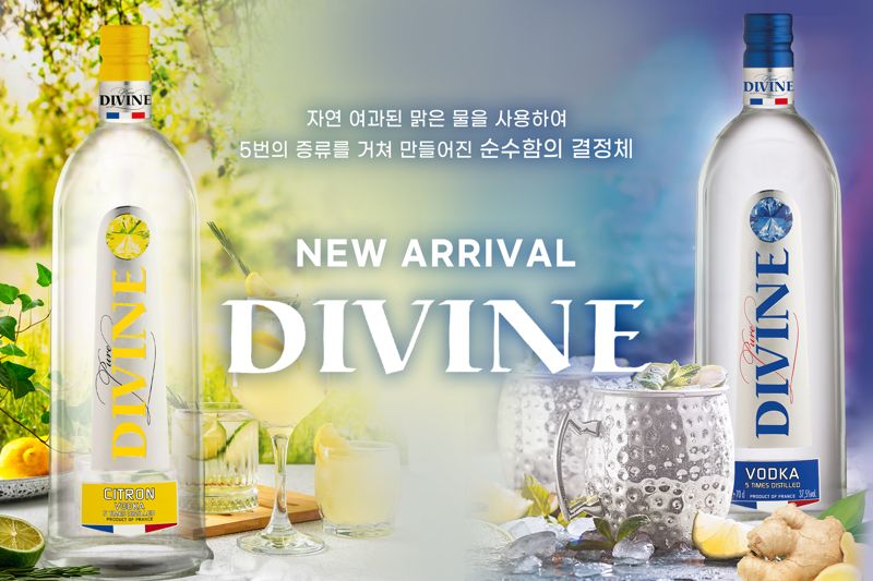  레뱅, 프랑스 프리미엄 보드카 '디바인' 국내 단독