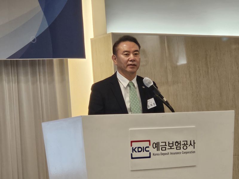 8일 유재훈 예금보험공사 사장이 송년 기자간담회를 개최해 발언하고 있다. 사진=김예지 기자 촬영 