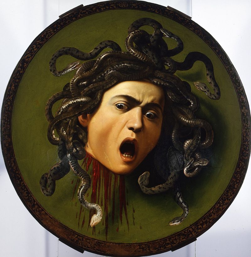 카라바조의 &#39;메두사.(1597년, 60x55, 유채, 우피치미술관) 사진&#x3D;위키피디아