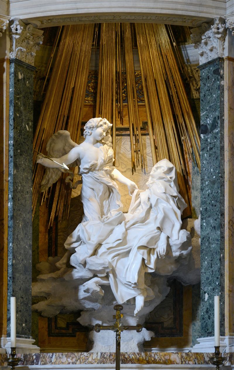잔 로렌초 베르니니의 ‘성녀 테레사의 환희(1647-1652, 대리석, 산타마리아 비토리아 성당)’ 사진&#x3D;위키피디아