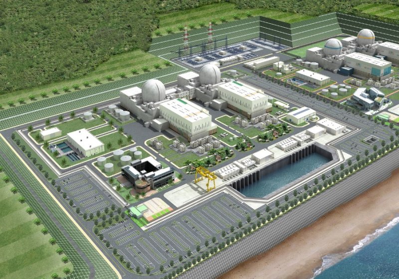 포스코이앤씨가 최근 주설비공사의 시공 계약을 체결한 신한울 원자력발전소 3·4호기의 조감도.&#x2F;한국수력원자력 제공