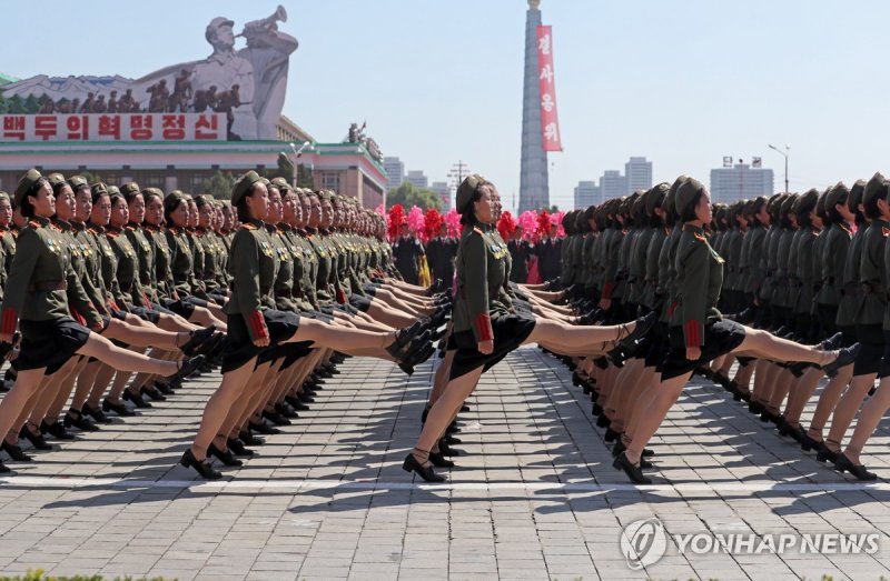 열병식에 참가한 북한군 모습. 연합뉴스