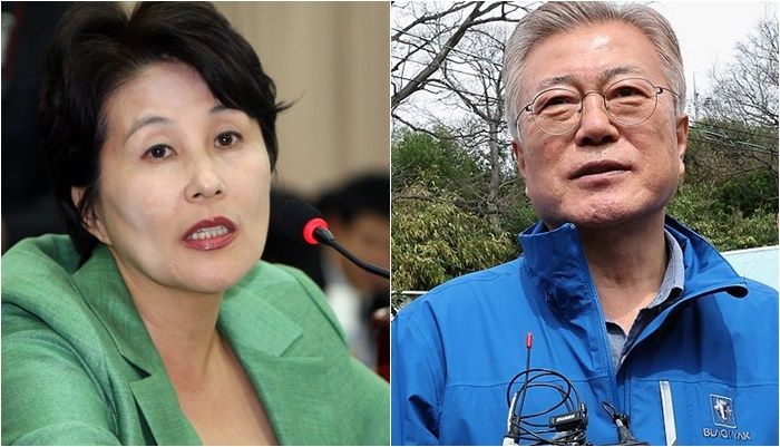 전여옥 전 의원(왼쪽), 문재인 전 대통령 &#x2F;연합뉴스