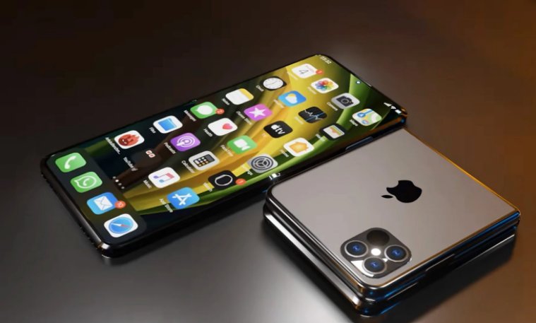 애플의 폴더블 아이폰 예상 렌더링 이미지. (출처: 폰아레나 캡처 일부)