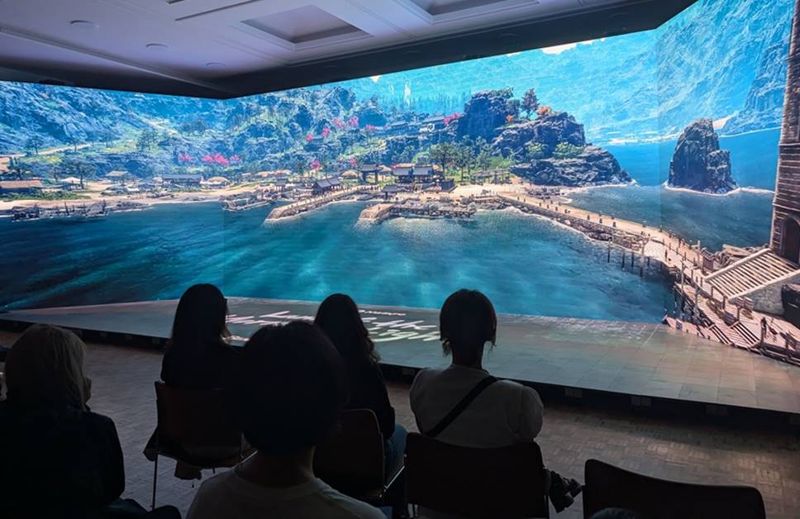 검은사막 '아침의 나라' 미디어월 이미지. <span id='_stock_code_263750' data-stockcode='263750'>펄어비스</span> 제공