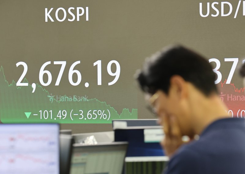 코스피 3.6% 떨어져 2,670대 마감 (서울&#x3D;연합뉴스) 