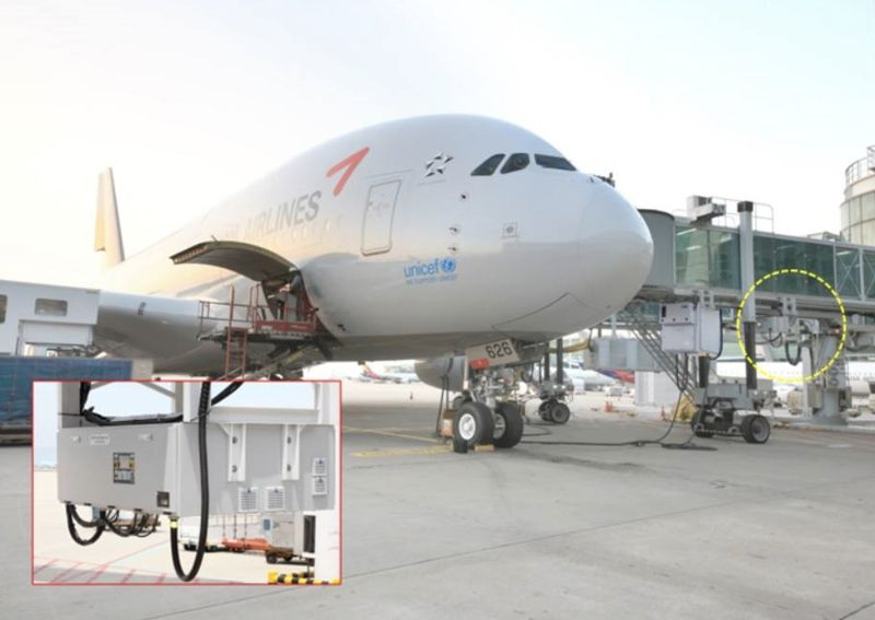 인천국제공항 탑승게이트에 설치된 AG-GPS. <span id='_stock_code_024810' data-stockcode='024810'>이화전기</span> 제공