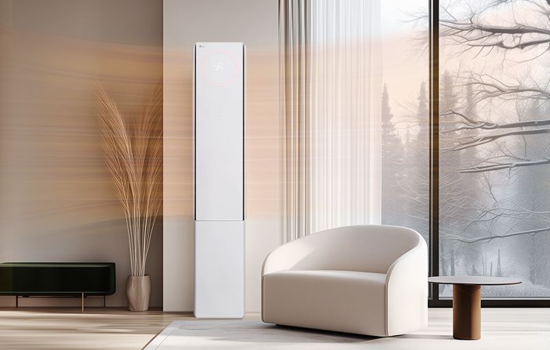 고효율 히트펌프 기술을 적용한 ‘휘센 뷰 사계절 에어컨’. <span id='_stock_code_066570' data-stockcode='066570'>LG전자</span> 제공