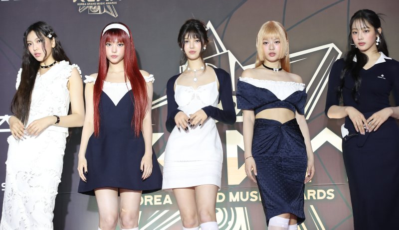 그룹 뉴진스 혜인(왼쪽부터)과 해린, 다니엘, 하니, 민지ⓒ News1 권현진 기자 /사진=뉴스1