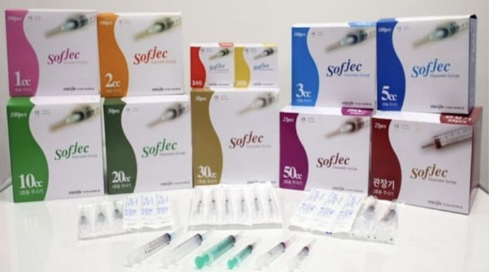 <span id='_stock_code_067630' data-stockcode='067630'>HLB생명과학</span>의 주사기 브랜드 ‘소프젝’. HLB생명과학 제공