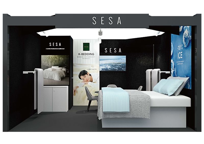 하임텍스틸 <span id='_stock_code_065950' data-stockcode='065950'>웰크론</span> 부스 조감도. 웰크론 제공