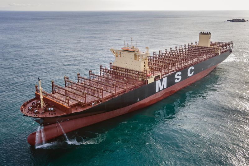 <span id='_stock_code_009540' data-stockcode='009540'>HD한국조선해양</span>이 지난해 건조해 인도한 초대형 액화천연가스(LNG) 이중연료추진 컨테이너 운반선의 시운전 모습. HD한국조선해양 제공