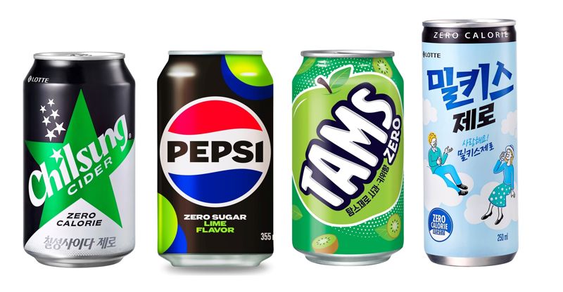<span id='_stock_code_005300' data-stockcode='005300'>롯데칠성</span> 대표 제로 음료 이미지. 롯데칠성음료 제공 