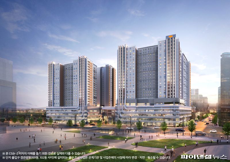 e편한세상 동대구역 센텀스퀘어 투시도. <span id='_stock_code_375500' data-stockcode='375500'>DL이앤씨</span> 제공