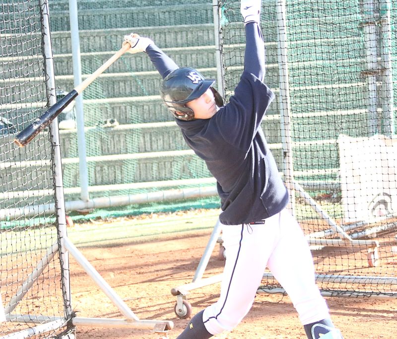 A조 유신고 3학년 거포 신재인은 3루수 중에서도 최상위급 자원으로 꼽힌다. 사진=전상일 기자