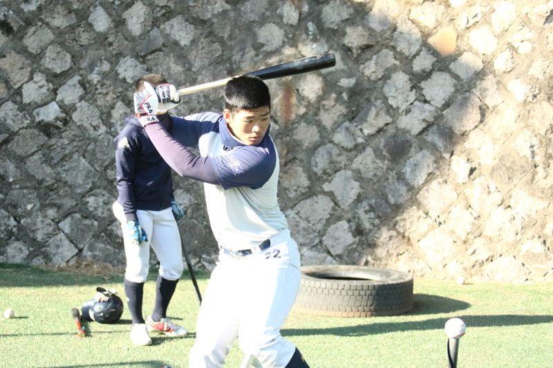 B조 경남고 3학년 정문혁은 최근 윈터리그에서 3개의 홈런포를 쏘아올렸다. 사진=전상일 기자