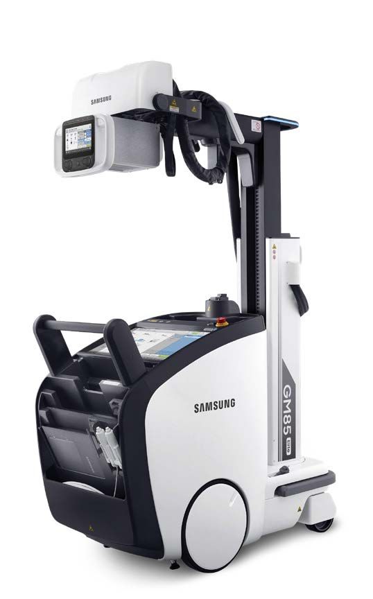 <span id='_stock_code_005930' data-stockcode='005930'>삼성전자</span> 이동형 디지털 엑스레이 기기 GM85 제품. 삼성메디슨 제공