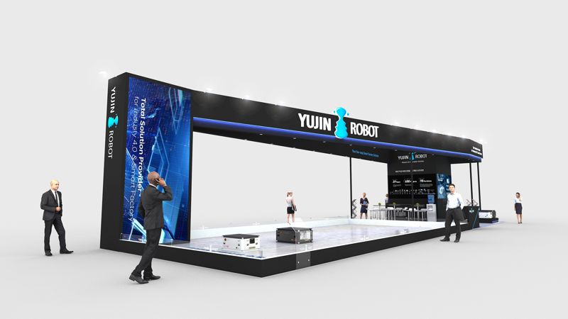 'AW 2025' <span id='_stock_code_056080' data-stockcode='056080'>유진로봇</span> 부스 조감도. 유진로봇 제공 