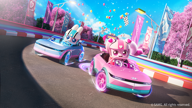 현대자동차는 인기 애니메이션 &#39;캐치! 티니핑&#39;을 제작한 SAMG엔터와 손잡고 마케팅 활동에 나선다고 8일 밝혔다. <span id='_stock_code_005380' data-stockcode='005380'>현대차</span> 제공