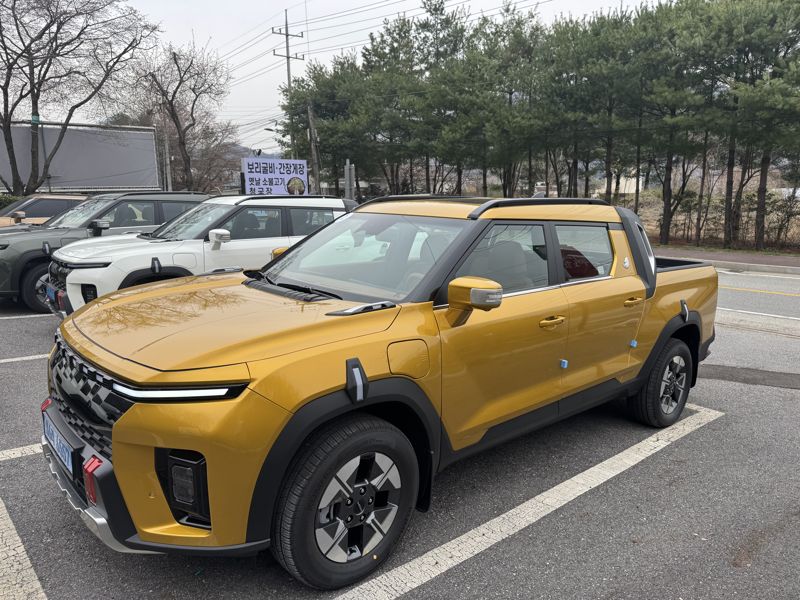 KGM 무쏘 EV 전면. 정원일 기자