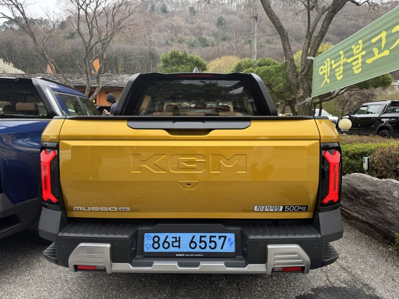 KGM 무쏘 EV 후면. 정원일 기자