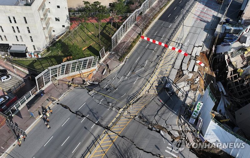 광명 신안산선 지하터널 사고 현장./사진=연합뉴스