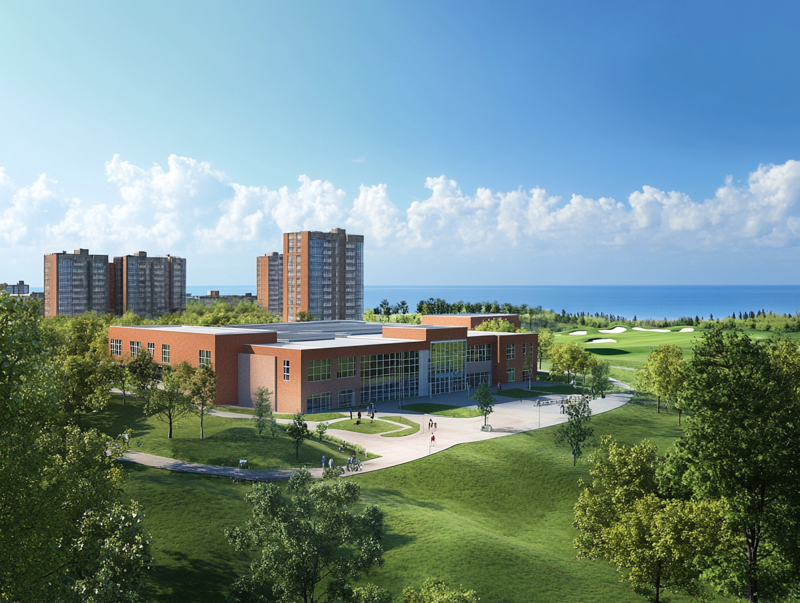 AI가 생성한 솔라시도 국제학교 및 주거특화단지 이미지. BS그룹 제공