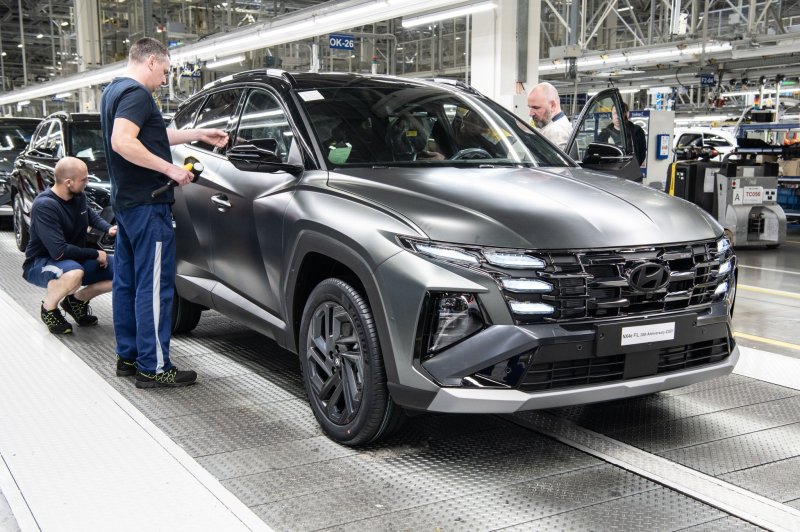 현대차 체코 공장에서 생산되고 있는 투싼. 뉴시스 