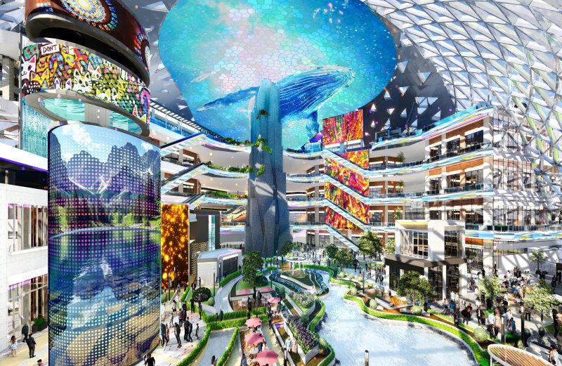 강원랜드 '하이원 그랜드돔' 내에 설치될 그랜드미디어월. 강원랜드 제공