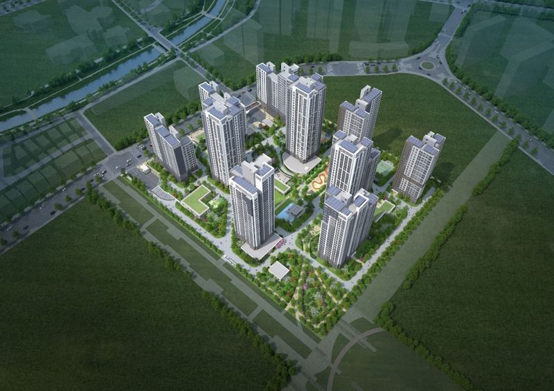 교산 푸르지오 더 퍼스트 조감도. <span id='_stock_code_047040' data-stockcode='047040'>대우건설</span> 제공