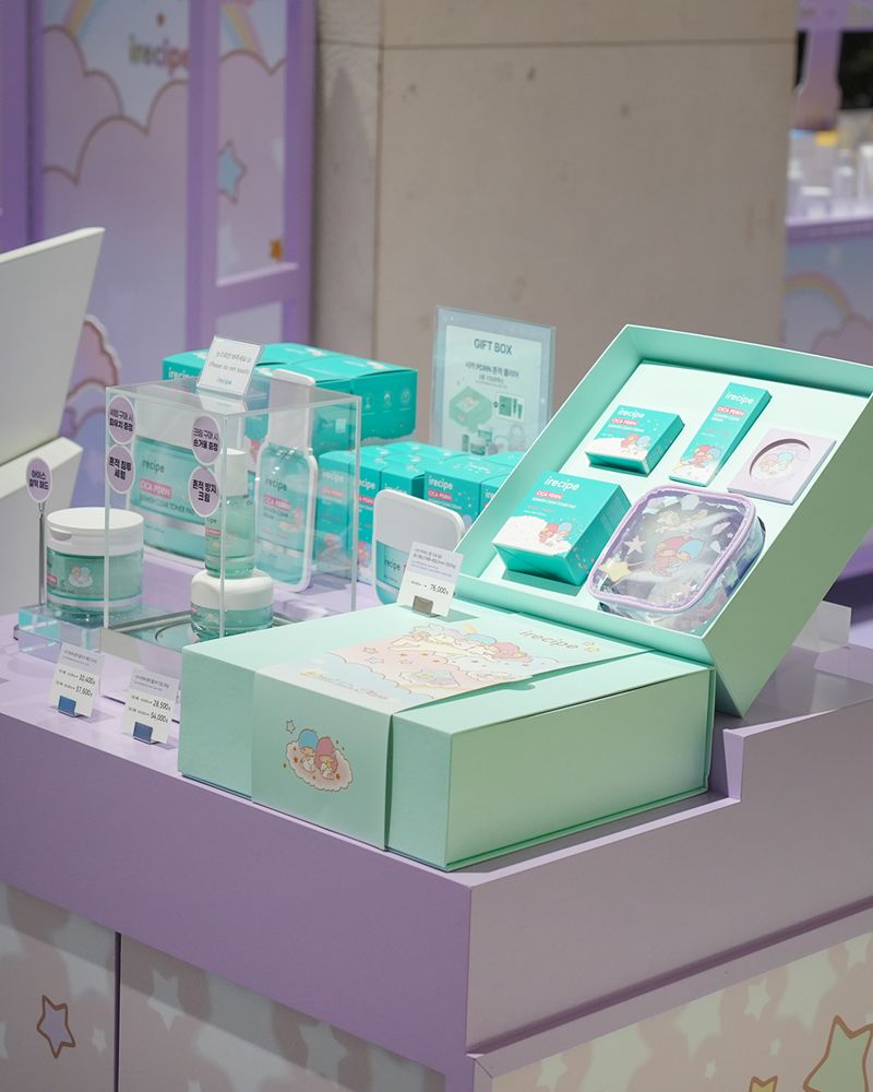 지난 8일 더현대 서울 비클린에서 열린 아이레시피 팝업스토어에 진열된 시카 PDRN 라인. 아이레시피 제공