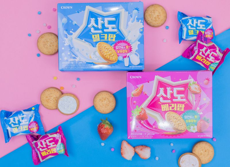 크라운 산도 신제품. <span id='_stock_code_264900' data-stockcode='264900'>크라운제과</span> 제공