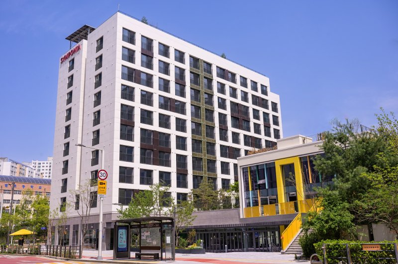 위례 심포니아 단지 전경. <span id='_stock_code_053690' data-stockcode='053690'>한미글로벌</span> 제공