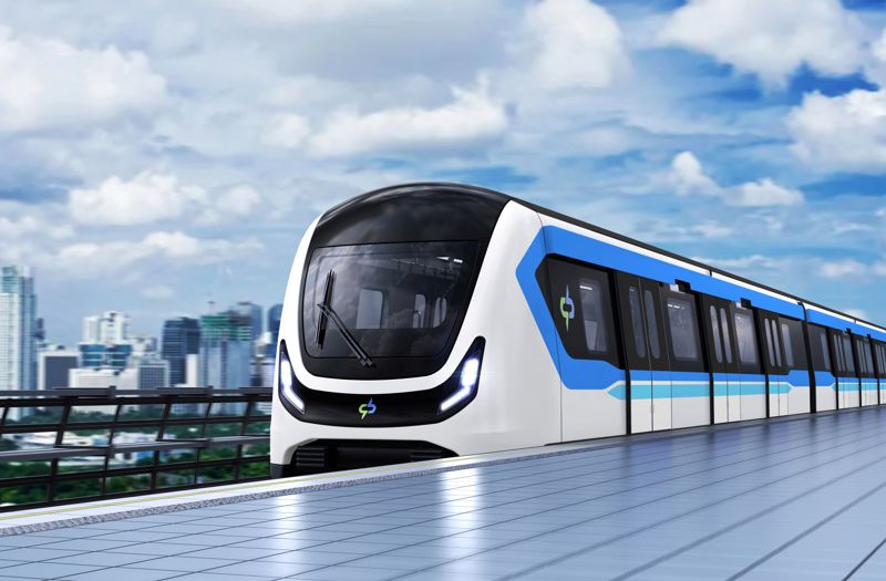 <span id='_stock_code_064350' data-stockcode='064350'>현대로템</span>이 납품할 대만 타이중 블루라인 무인 전동차 조감도. 현대로템 제공