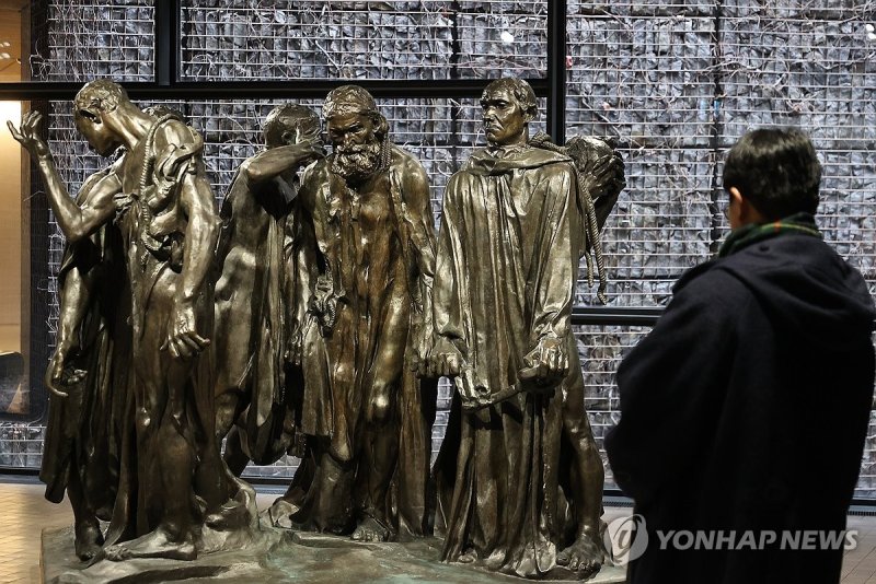 서울 용산구 리움미술관에 전시된 오귀스트 로댕의 '칼레의 시민'. 연합뉴스