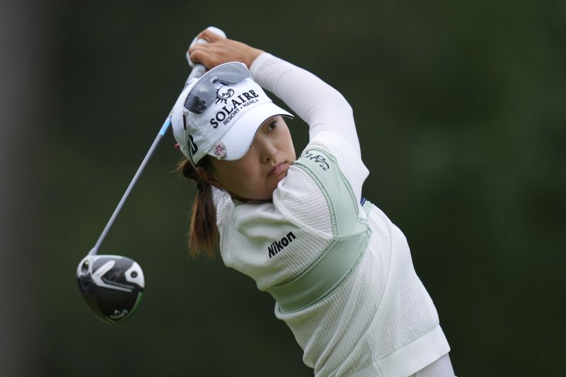 고진영이 24일(현지 시간) 미 텍사스주 더 우들랜즈의 더 클럽 앳 칼턴 우즈에서 열린 미국여자프로골프(LPGA) 투어 시즌 첫 메이저 대회 셰브론 챔피언십 1라운드 경기를 펼치고 있다. 뉴시스