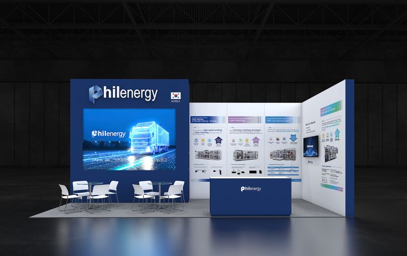<span id='_stock_code_378340' data-stockcode='378340'>필에너지</span> 배터리쇼 유럽 전시회 부스 조감도. 필에너지 제공