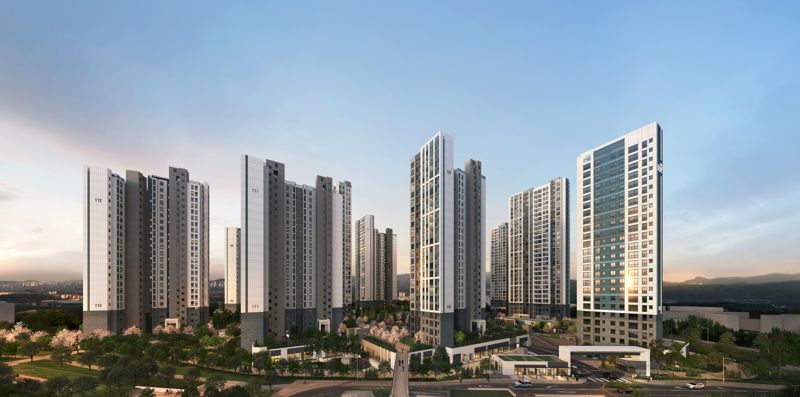 충북 청주 '신분평 더웨이시티 제일풍경채' 조감도. HMG그룹 제공