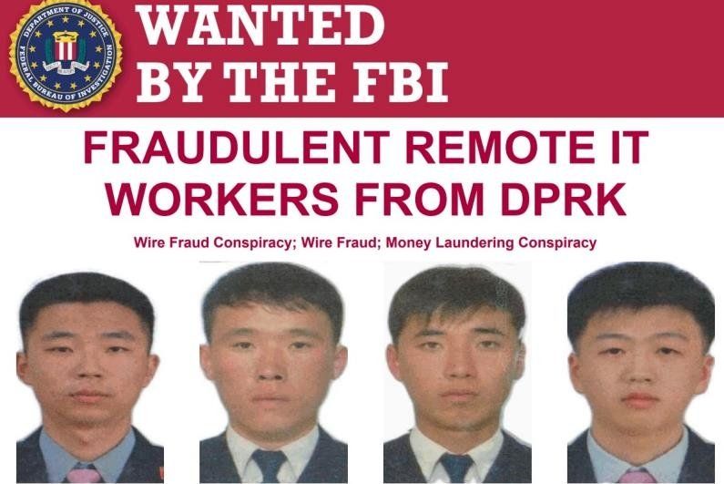 미 FBI가 최대 68억원의 현상금을 내건 &#39;김관진&#39;(27), &#39;강태복&#39;(28), &#39;정봉주&#39;(28), &#39;창남일&#39;(26).   FBI 제공