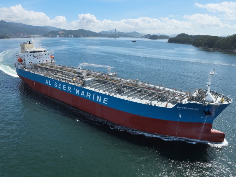 케이조선이 수주한 5만t급 석유화학제품운반선 동형선. 케이조선 제공