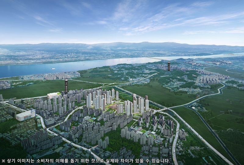 해링턴 플레이스 풍무 광역조감도. <span id='_stock_code_298040' data-stockcode='298040'>효성중공업</span> 제공