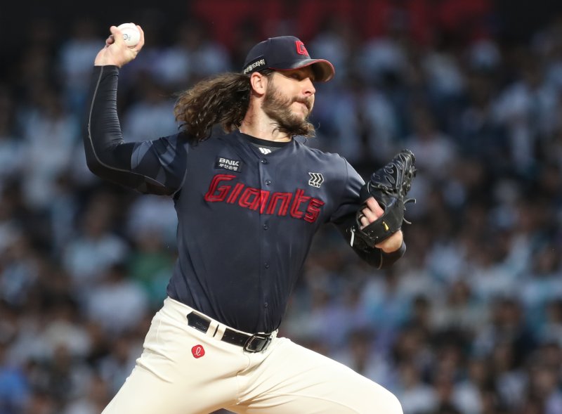 작년 롯데 자이언츠에서 뛰었던 사직 예수 윌커슨.뉴스1