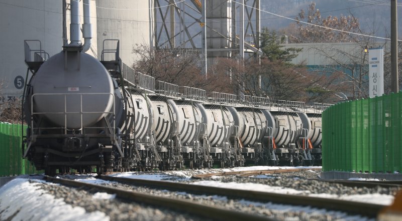 시멘트 화차들이 정차해 있다. 뉴스1 제공