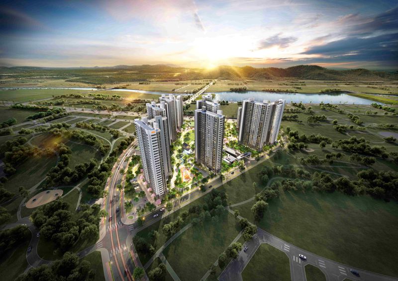 '광명시흥 민간참여 공공주택사업' S1-10&middot;B1-3블록 조감도. <span id='_stock_code_375500' data-stockcode='375500'>DL이앤씨</span> 제공