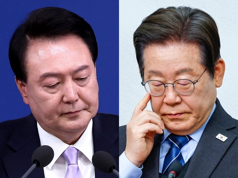 윤석열 전 대통령과 이재명 대통령. 사진&#x3D;뉴스1