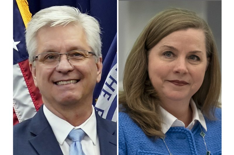 미국 연방준비제도(연준)의 이사인 크리스토퍼 월러(왼쪽)과 미셸 보먼.AP 연합뉴스