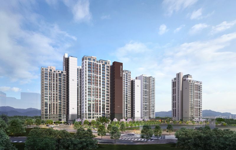 힐스테이트 용인마크밸리 투시도. <span id='_stock_code_000720' data-stockcode='000720'>현대건설</span> 제공